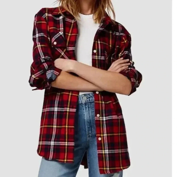 Joe's The Shirt Brush Red Plaid Button Down Shirt - Picture 1 of 13